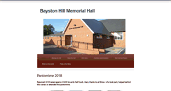 Desktop Screenshot of baystonhillmemorialhall.com