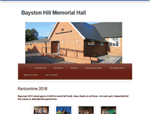 Tablet Screenshot of baystonhillmemorialhall.com